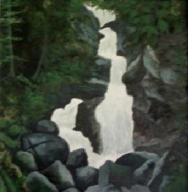 Todtnauer Wasserfall Acryl auf Leinwand 300x300mm 2005