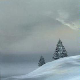 Winterland Acryl auf Leinwand 300x300mm 2005